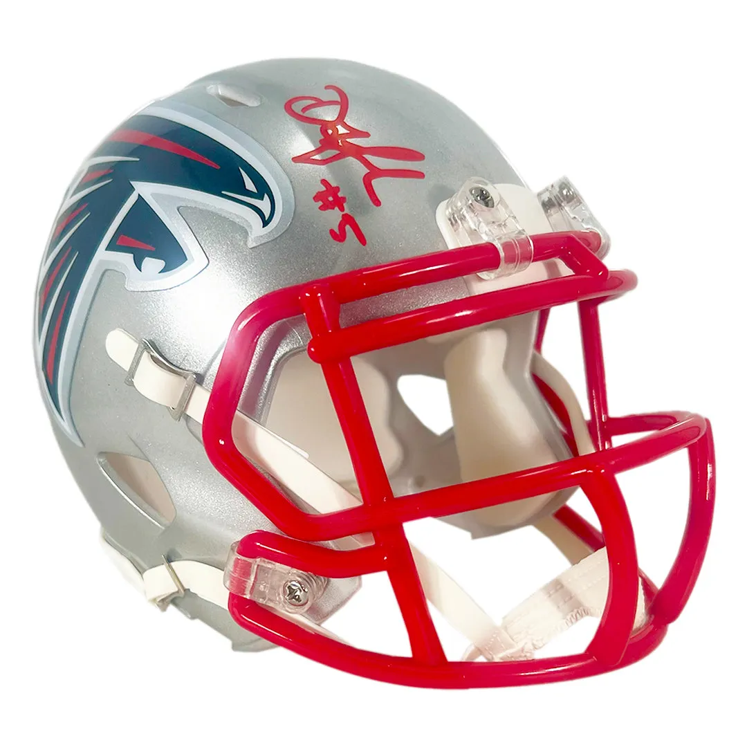 Drake London Signed Atlanta Falcons Flash Mini Football Helmet (Beckett)