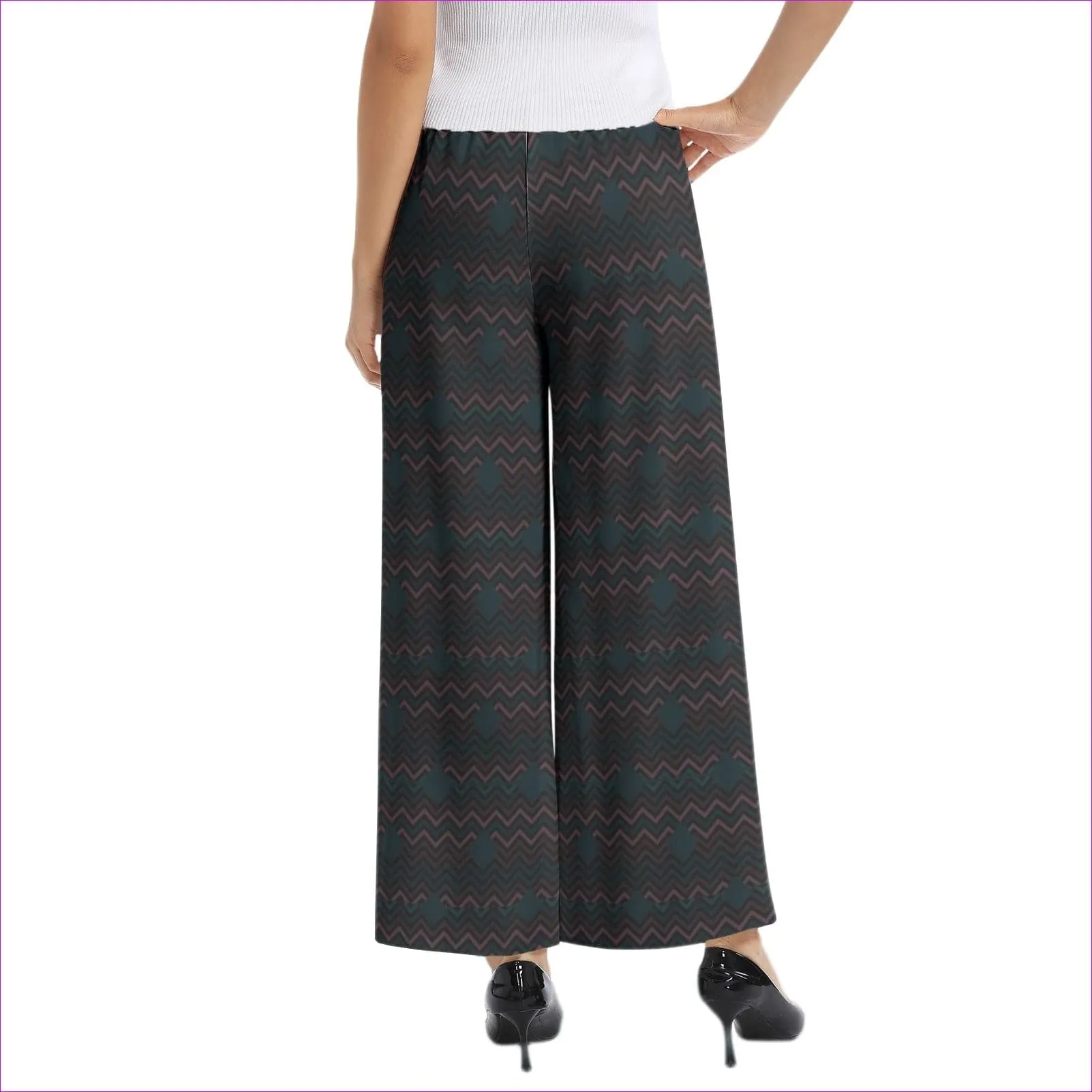 Easy Days Dark Elastic Waist Wide Leg Pant