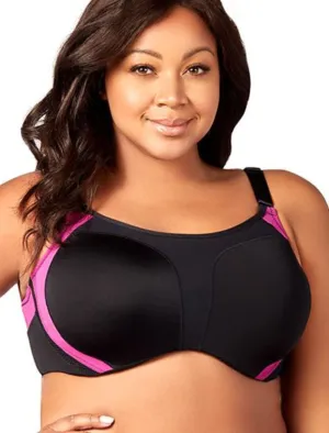 Elila Microfiber Underwire Sports Bra, Black Fuchsia | Black Fuchsia Elila Sports Bras