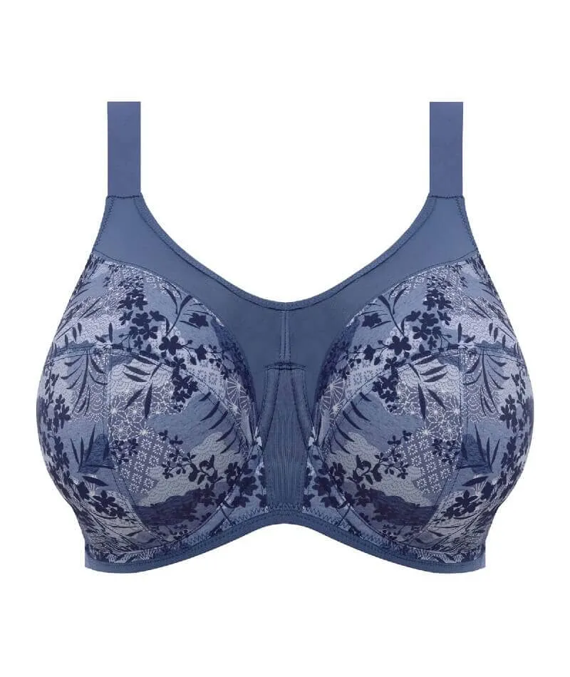 Elomi Energise Underwired Sports Bra - Floral Vintage Denim