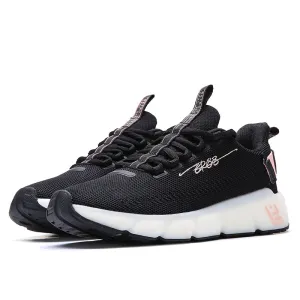 Erke Jogging Shoes Women Running Black/Mineral Pink 12120120402-003