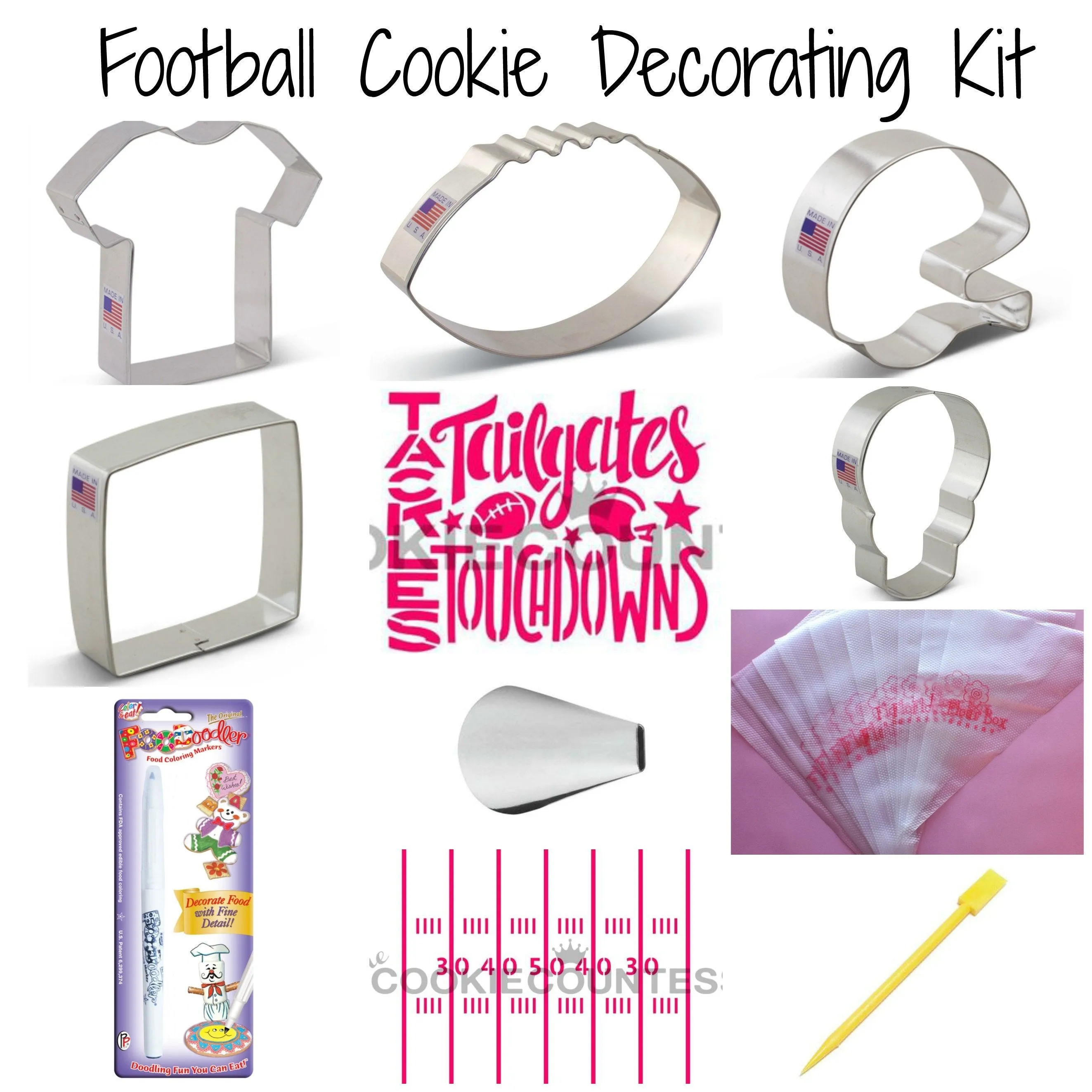 Football Cookie Decorating Kit