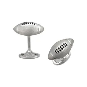 Football Fan Brushed Sterling Cufflinks