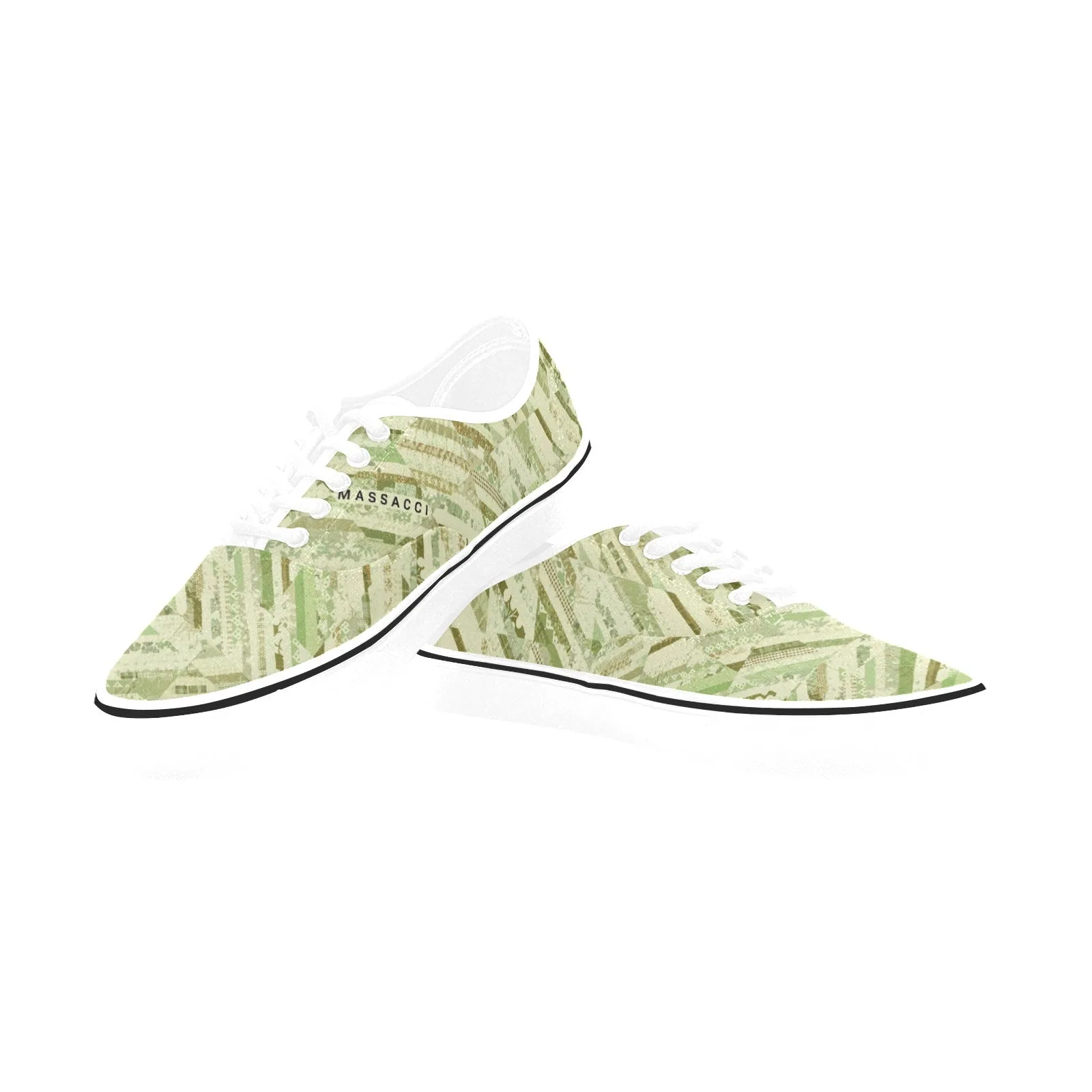 Fresh Cut Grass, Women's Classic Canvas Low Top Sneakers