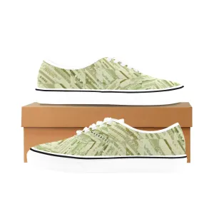 Fresh Cut Grass, Women's Classic Canvas Low Top Sneakers