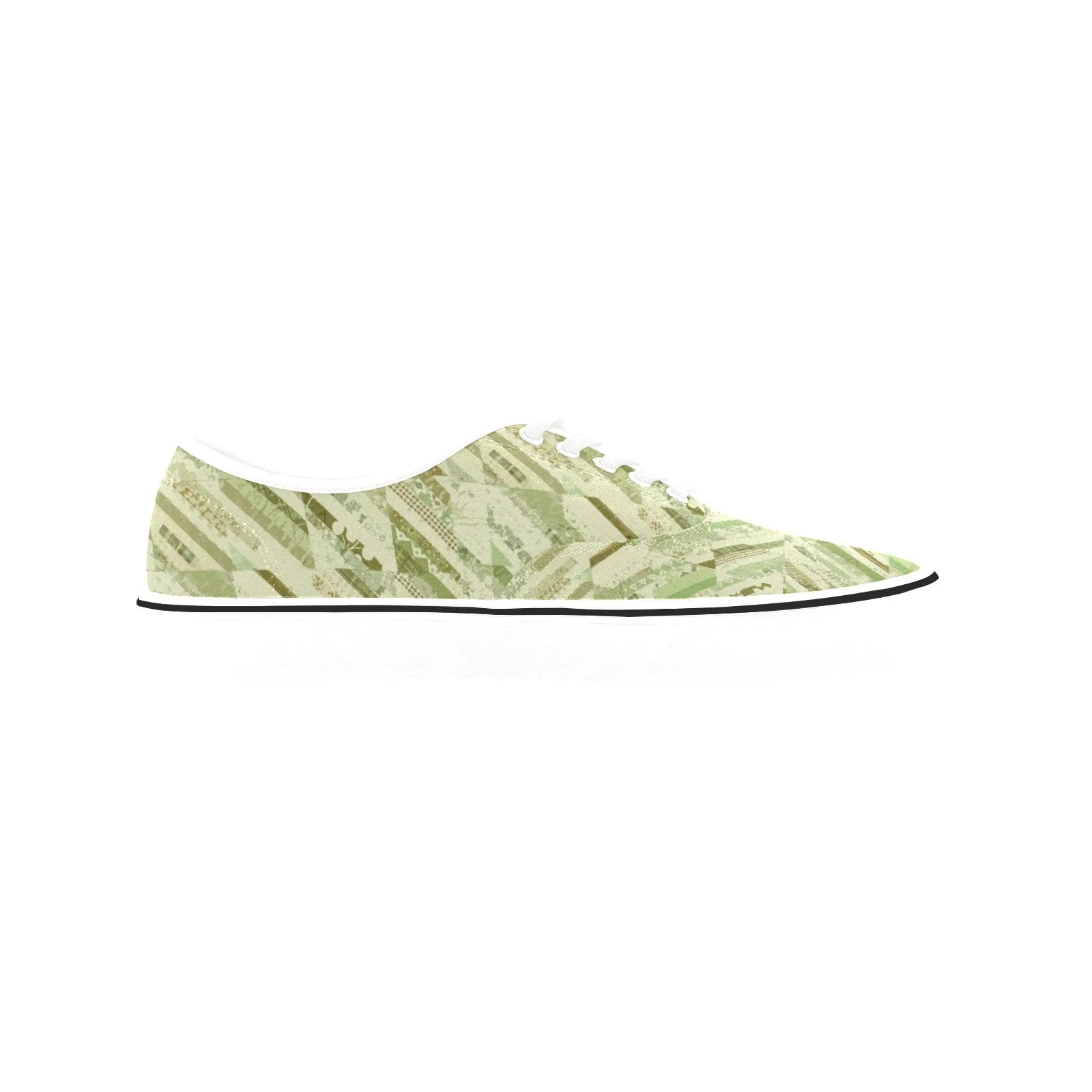 Fresh Cut Grass, Women's Classic Canvas Low Top Sneakers