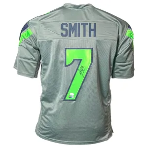 Geno Smith Signed Seattle Grey Football Jersey (JSA)