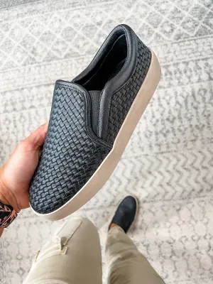 I'm Weaving Slip On Sneakers in Black (7-11)