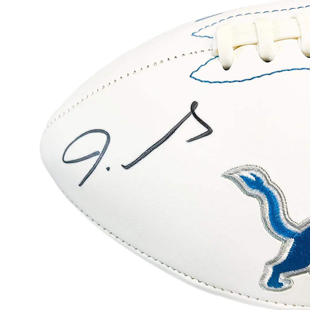 Jameson Williams Signed Detroit Lions Official NFL Team Logo Football (Beckett)