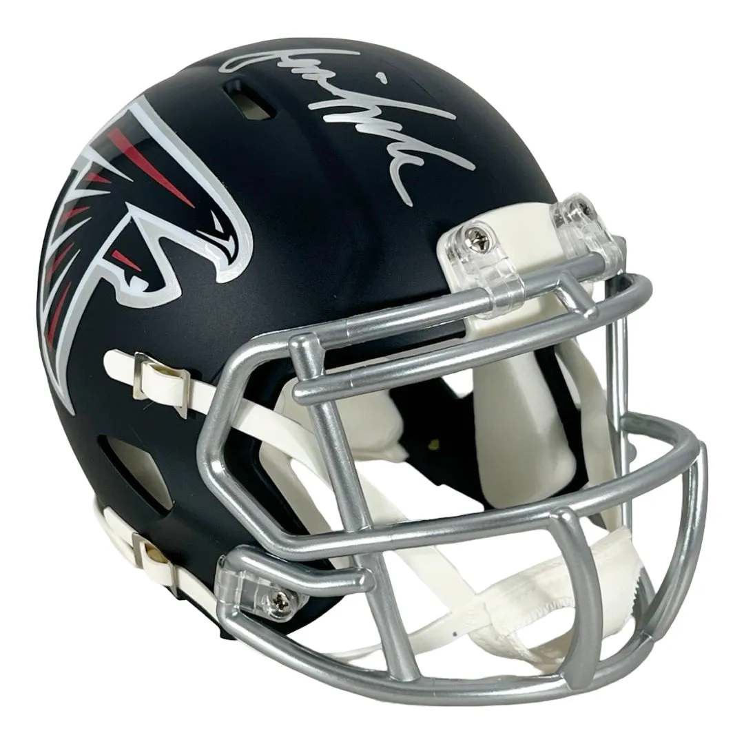 Jessie Tuggle Signed Atlanta Falcons Speed Mini Football Helmet (JSA)