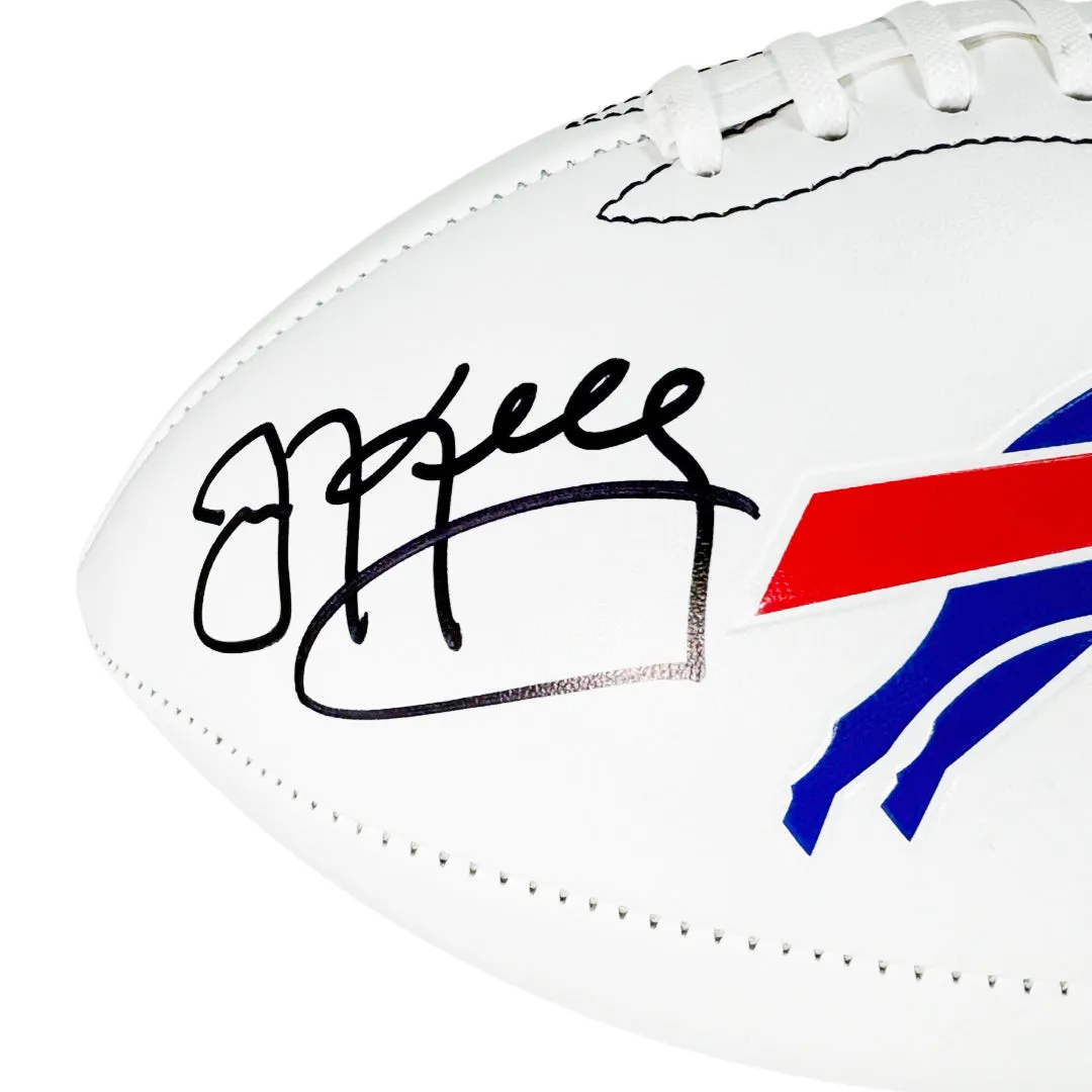 Jim Kelly Thurman and Thomas Signed Buffalo Bills Official NFL Team Logo Football (Beckett)