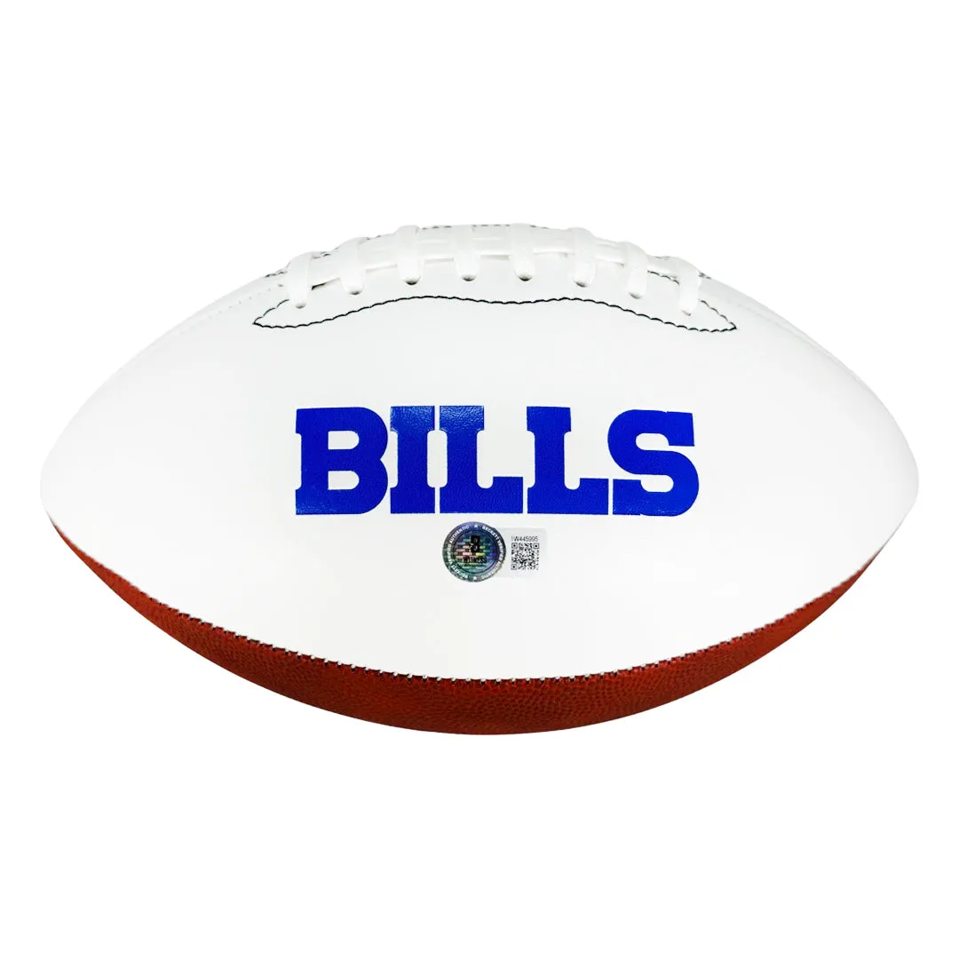 Jim Kelly Thurman and Thomas Signed Buffalo Bills Official NFL Team Logo Football (Beckett)