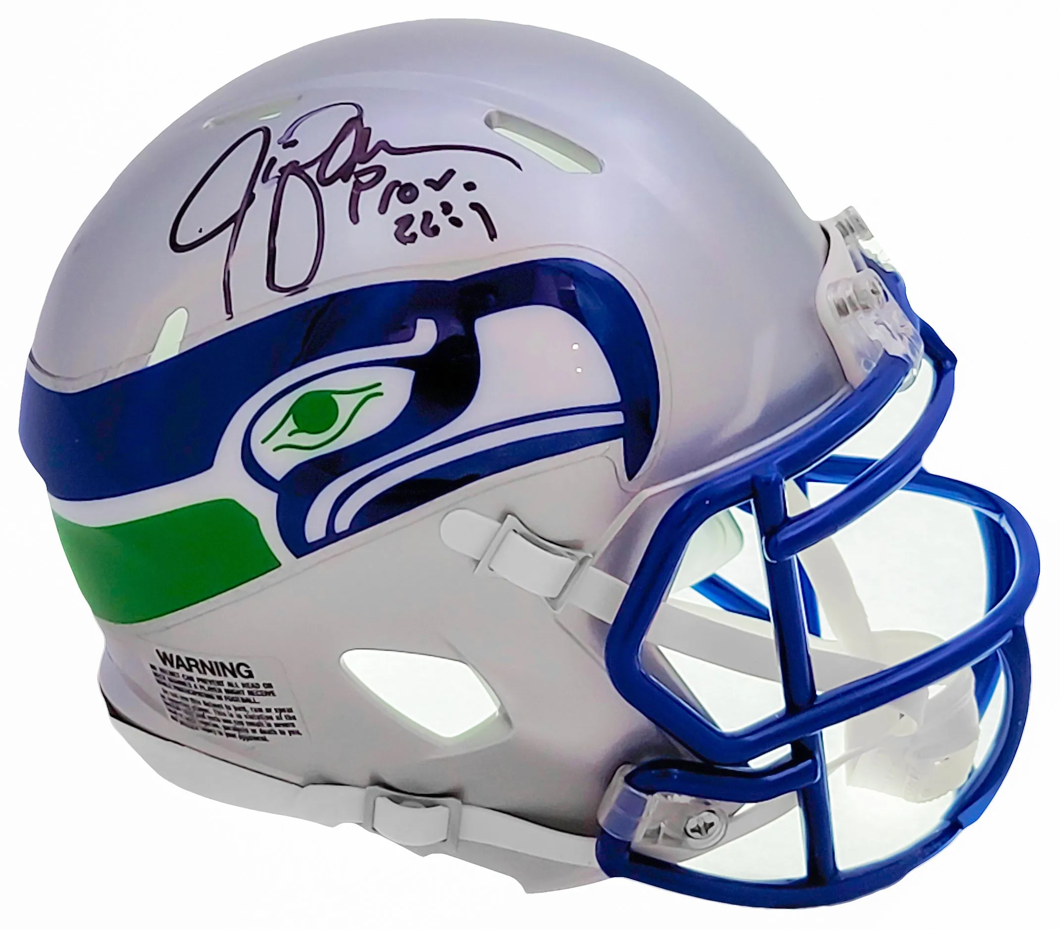 Jim Zorn Autographed Seattle Seahawks Silver Throwback (1983-2001) Speed Mini Helmet MCS Holo Stock #211076