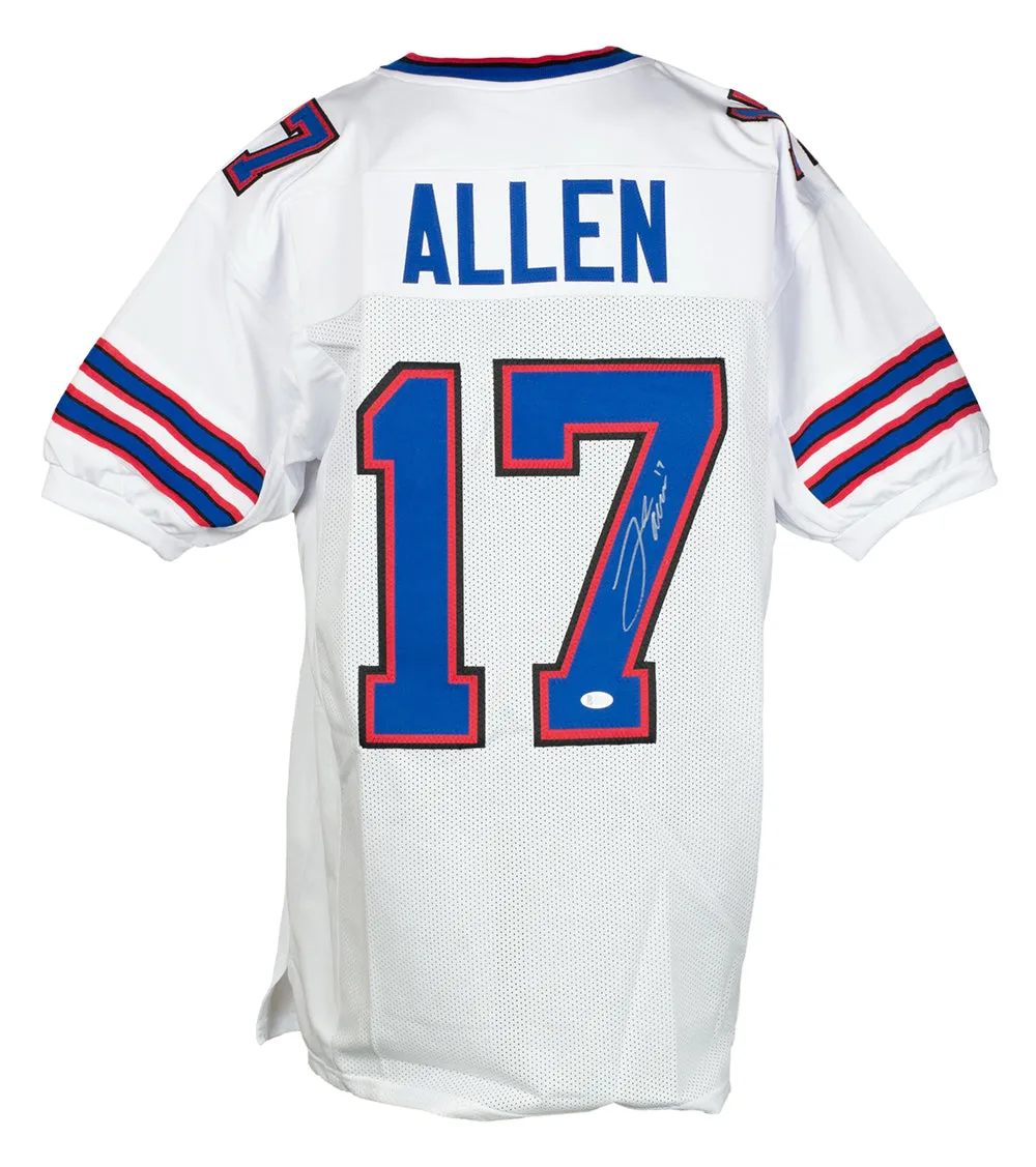 Josh Allen Signed Custom White Pro Style Football Jersey BAS