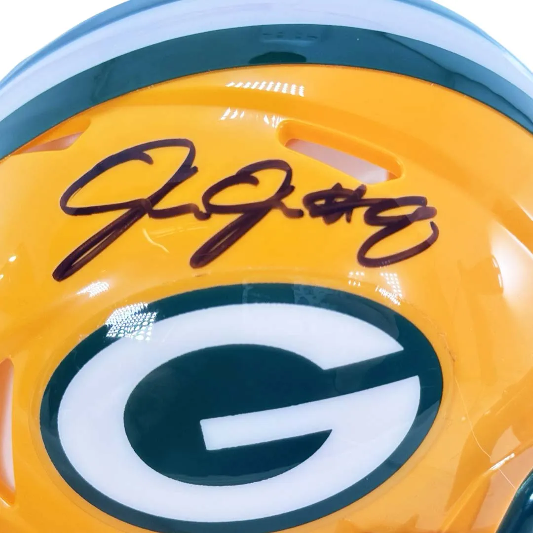 Josh Jacobs Signed Green Bay Packers Speed Mini Football Helmet (Beckett)