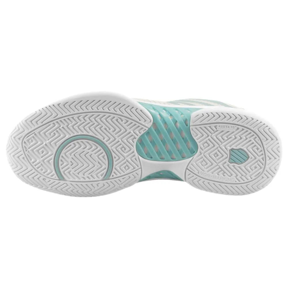 K-Swiss Women's Hypercourt Express 2 - Wide - Vaporous Grey/Blue Glow