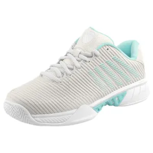 K-Swiss Women's Hypercourt Express 2 - Wide - Vaporous Grey/Blue Glow