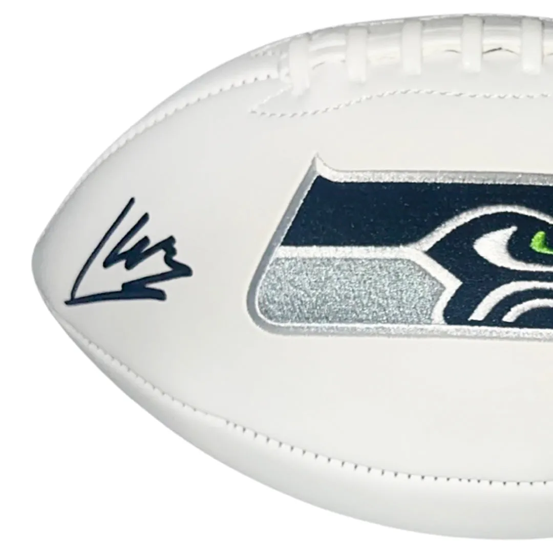 Kenneth Walker III Signed Seattle Seahawks Official NFL Team Logo White Football (Beckett)