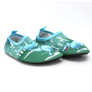 Kid's Boy Diansor Print Water Shoes,Green