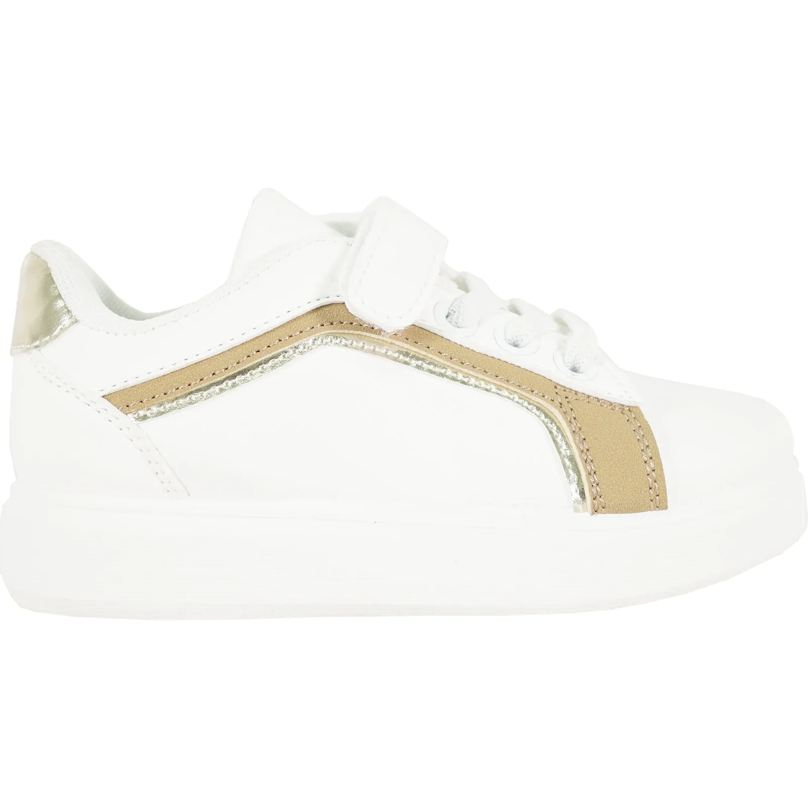 KOZI Girl and Boy Fashion Sneaker MG3275KID with Removable Insole Gold