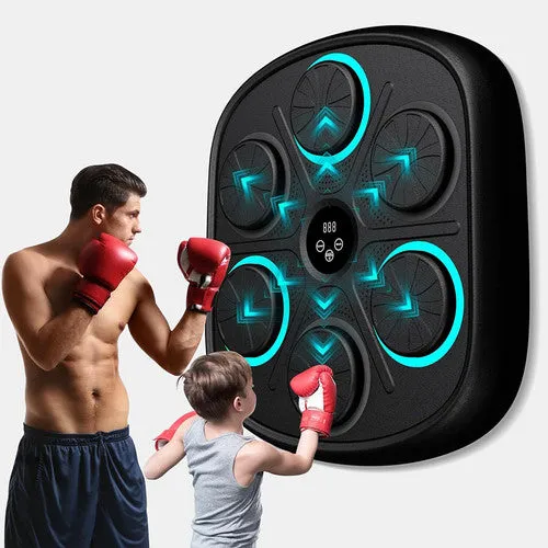 LED Music Boxing Machine with Bluetooth, Gloves, Wall-Mount