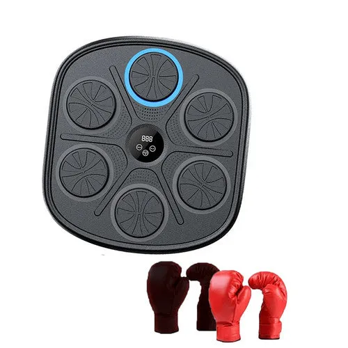 LED Music Boxing Machine with Bluetooth, Gloves, Wall-Mount