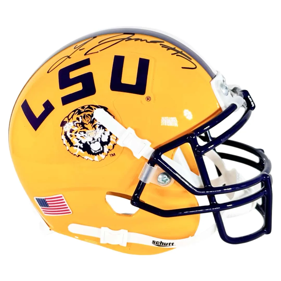 Leonard Fournette Signed LSU Tigers Mini Schutt Football Helmet (JSA)