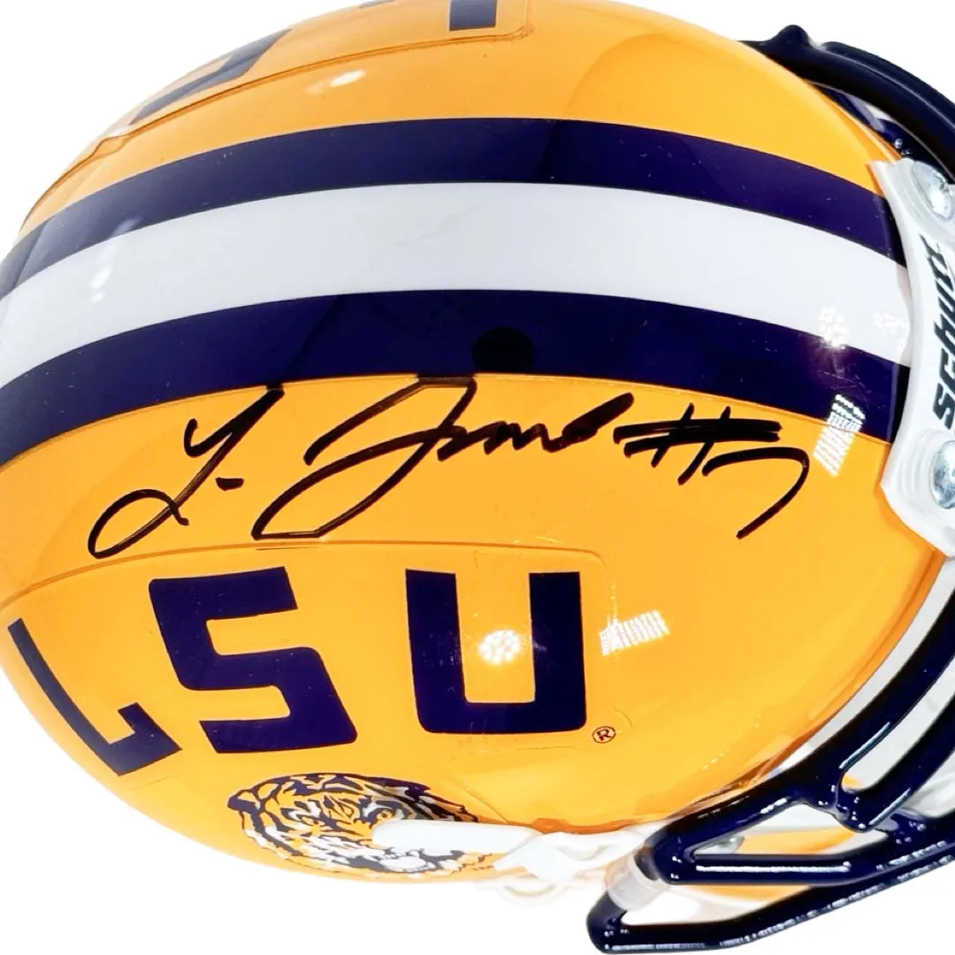 Leonard Fournette Signed LSU Tigers Mini Schutt Football Helmet (JSA)