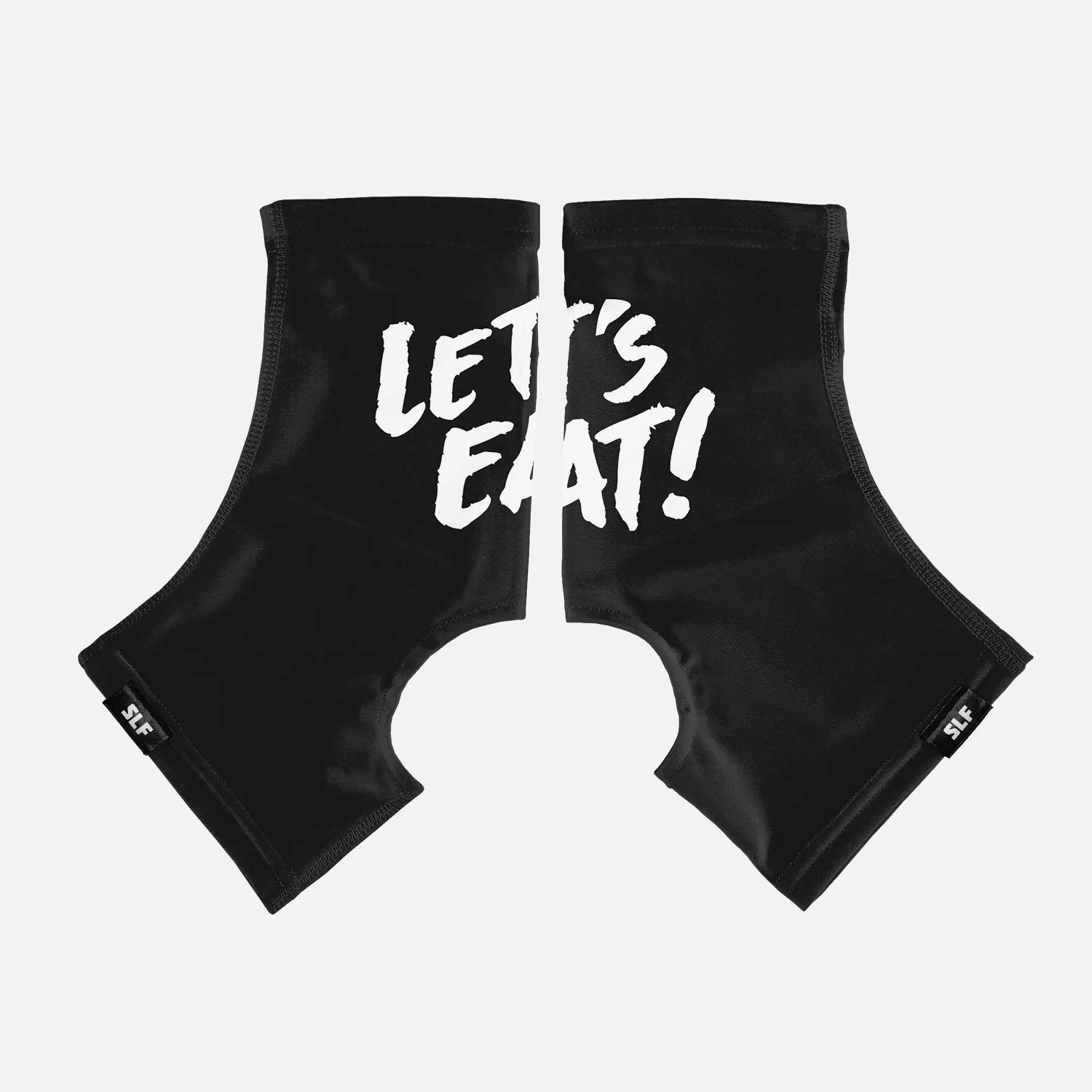 Let's Eat Black White Spats / Cleat Covers