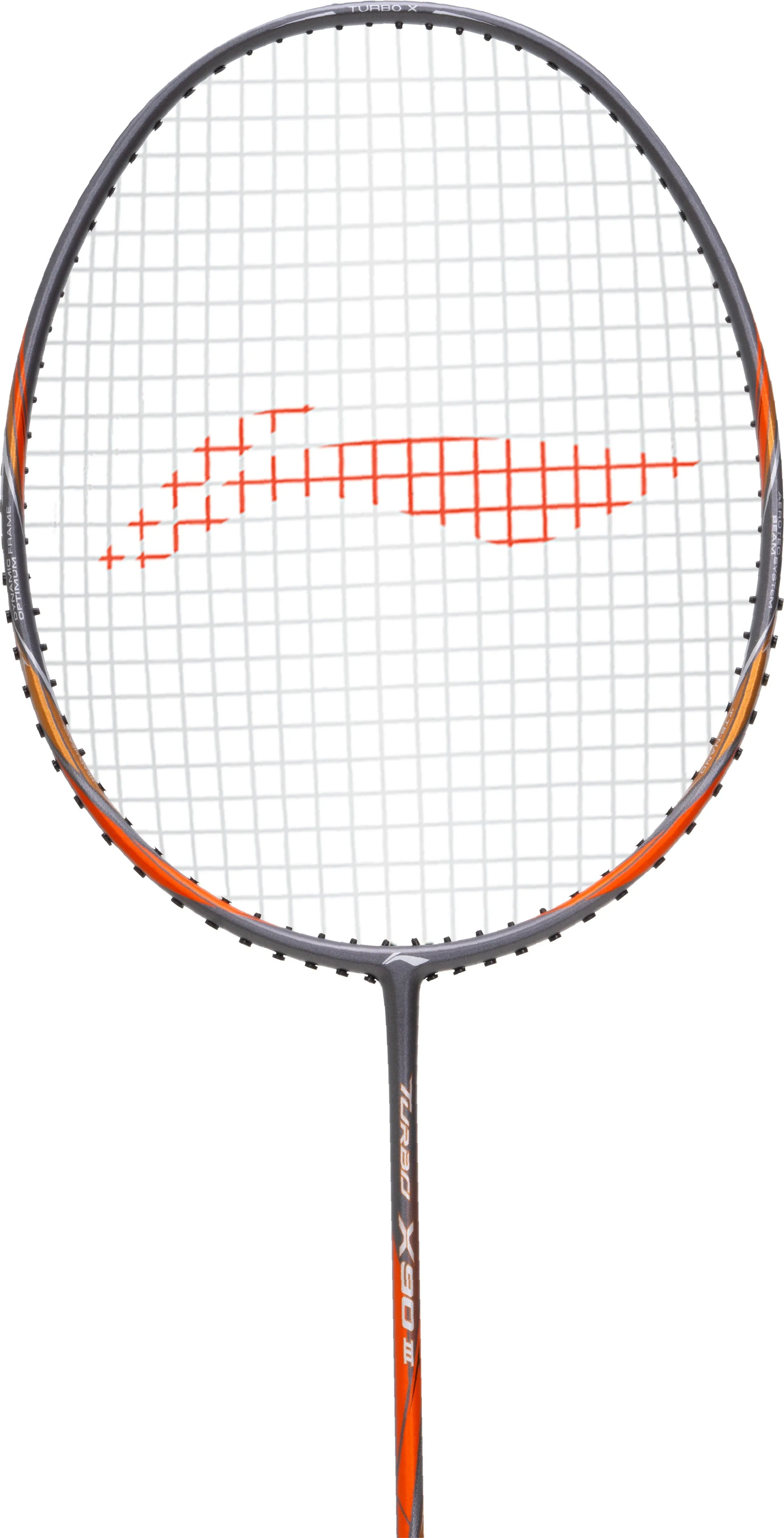 Li-Ning Turbo X 80 III Strung Badminton Racket (Grey, Copper) Strung Badminton Racquet (Grey / Brown)