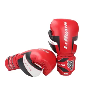 LIHUANG S1 Fitness Boxing Gloves Adult Sanda Training Gloves, Size: 6oz(Red)