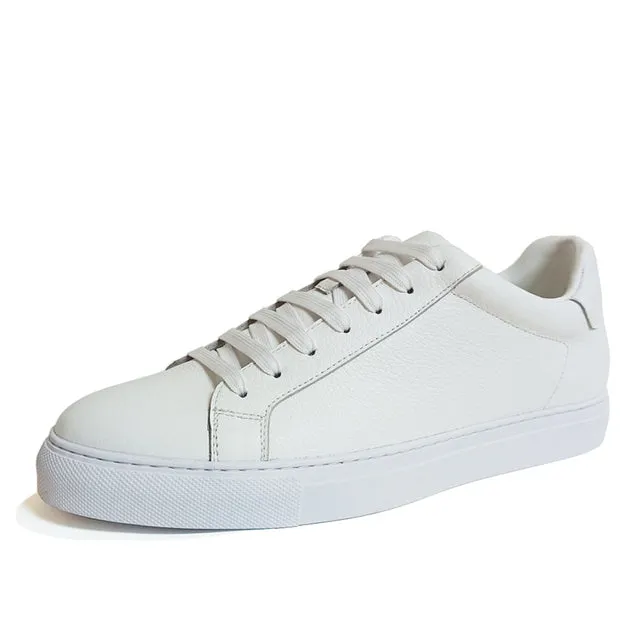 Luxury Leather Lace-up Platform Sneakers