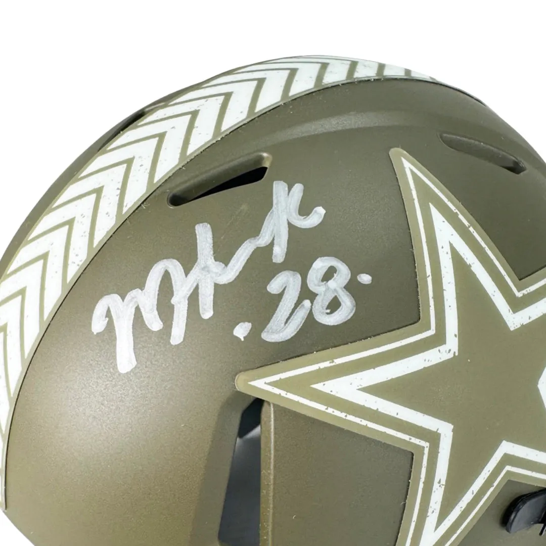 Malik Hooker Signed Dallas Cowboys Salute to Service Speed Mini Football Helmet (JSA)