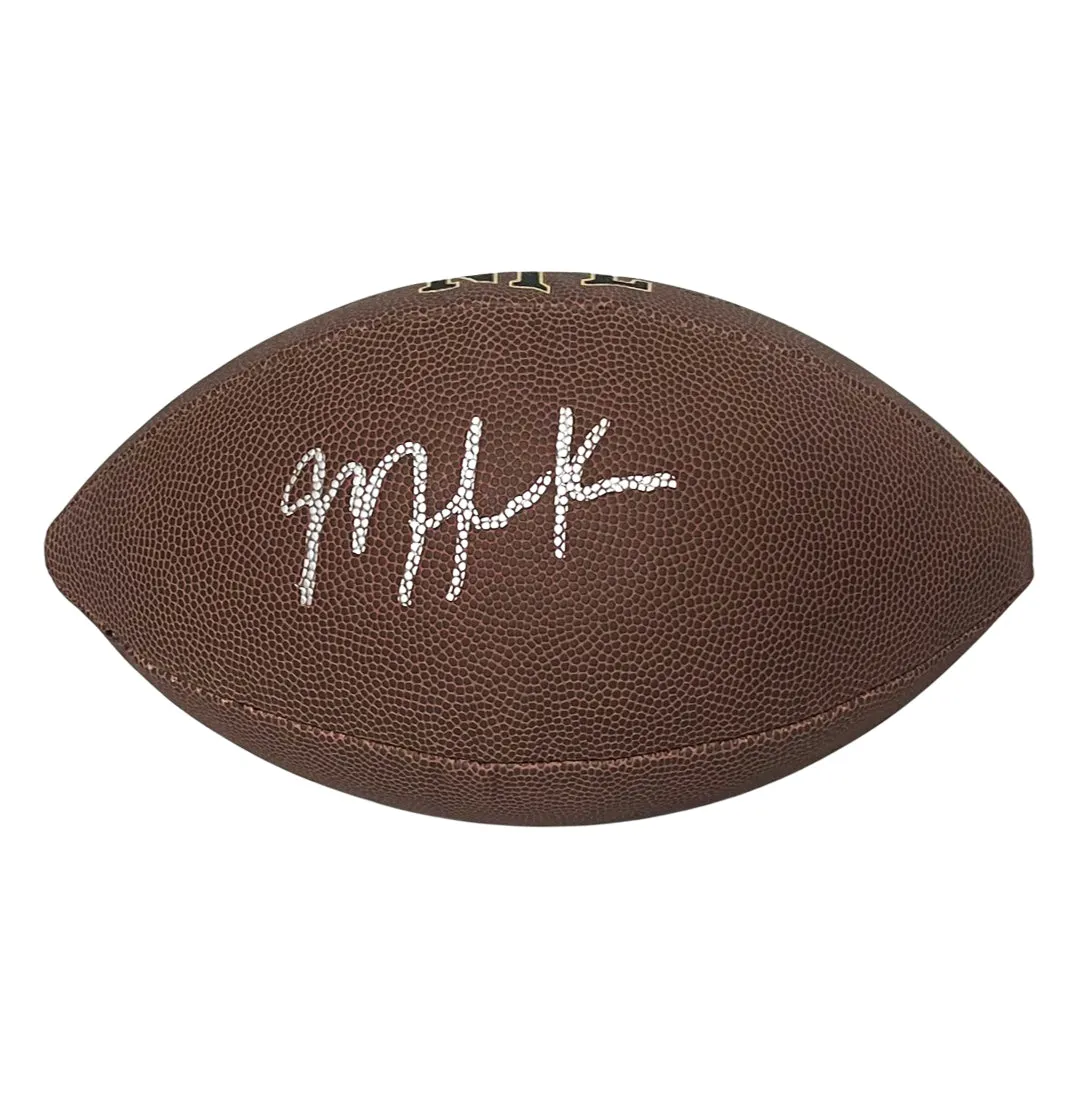 Malik Hooker Signed Wilson Official NFL Replica Football (Beckett)