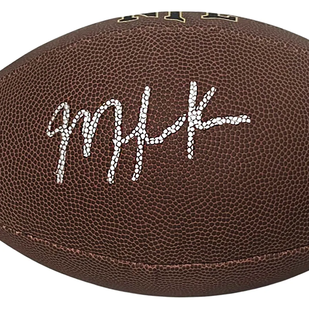 Malik Hooker Signed Wilson Official NFL Replica Football (Beckett)