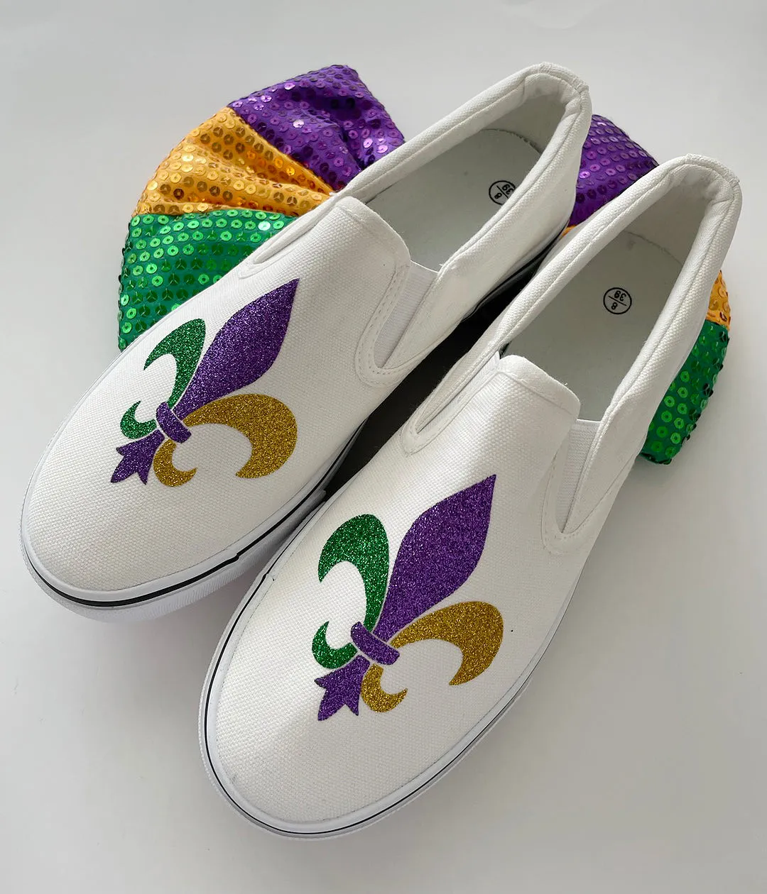 Mardi gras  Sneakers/Mardi gras slip on shoes