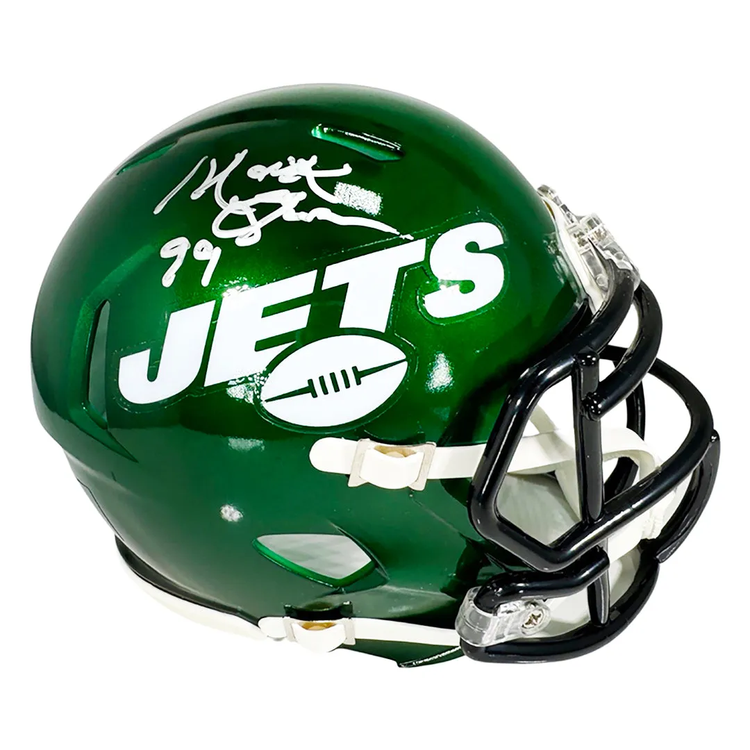 Mark Gastineau Signed New York Jets Speed Mini Football Helmet (JSA)