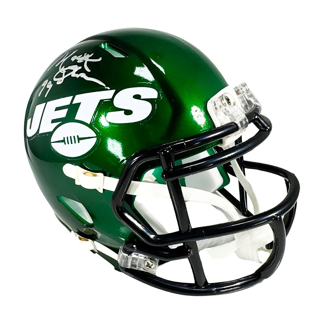 Mark Gastineau Signed New York Jets Speed Mini Football Helmet (JSA)