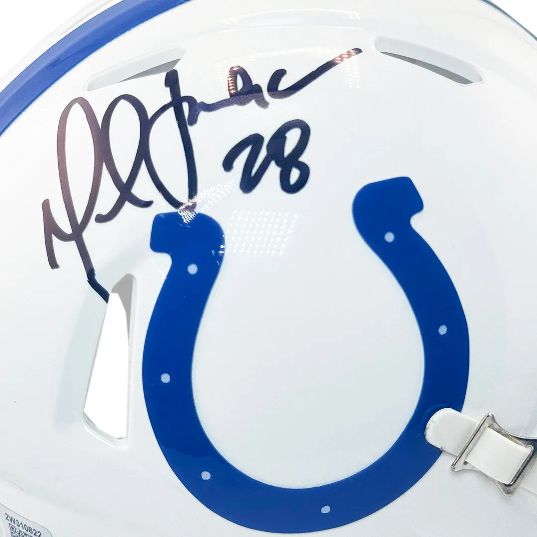 Marshall Faulk Signed Indianapolis Colts Speed Mini Football Helmet (Beckett)