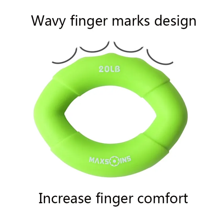 MAXSOINS MXO-009898 Silicone Finger Exercise Grip Device Olive Shape Rehabilitation Finger Pinch Device, Specification: 60LB(Jade)