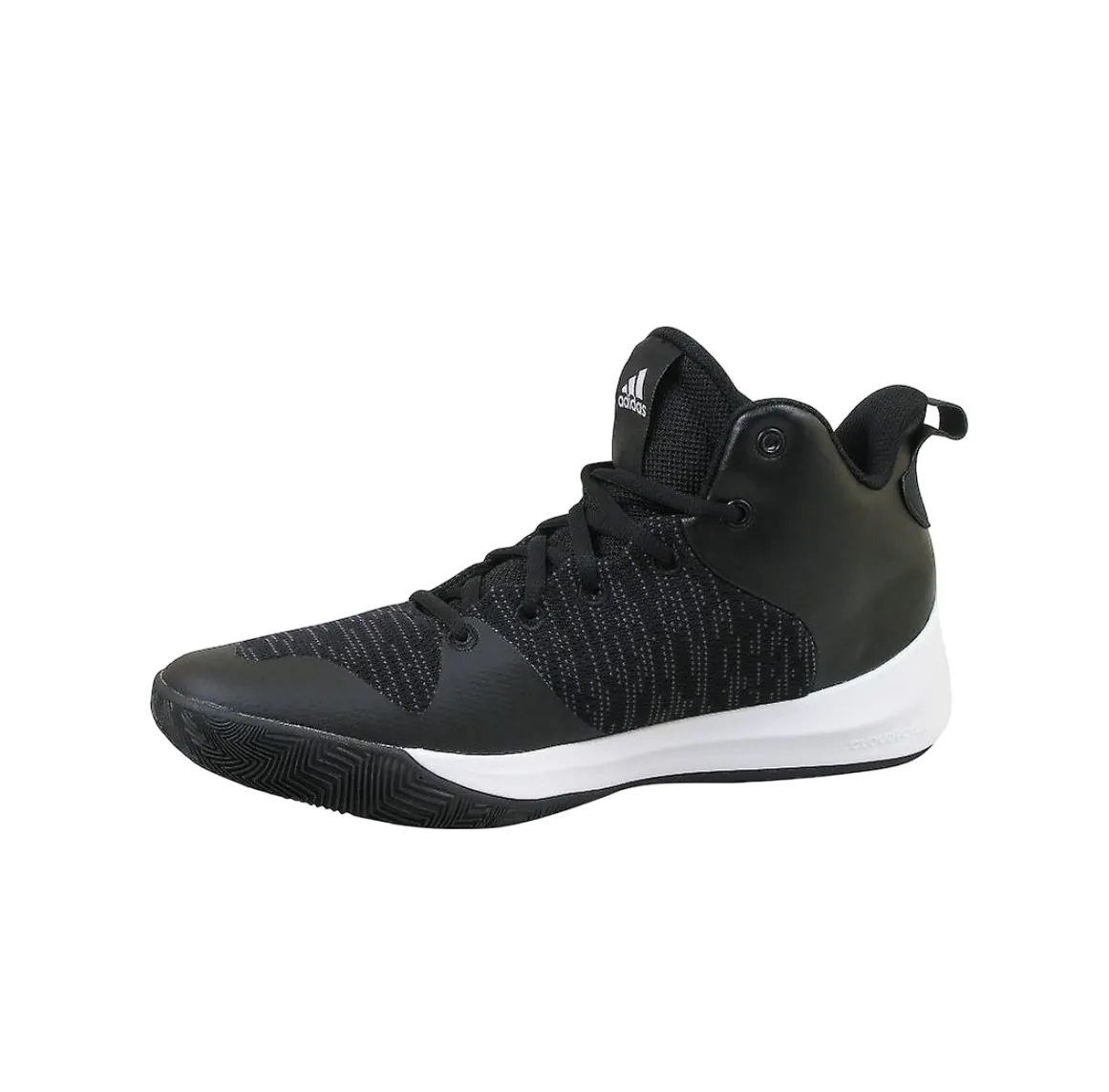 Mens Adidas Explosive Flash Black/ Carbon/ White Basketball Shoes