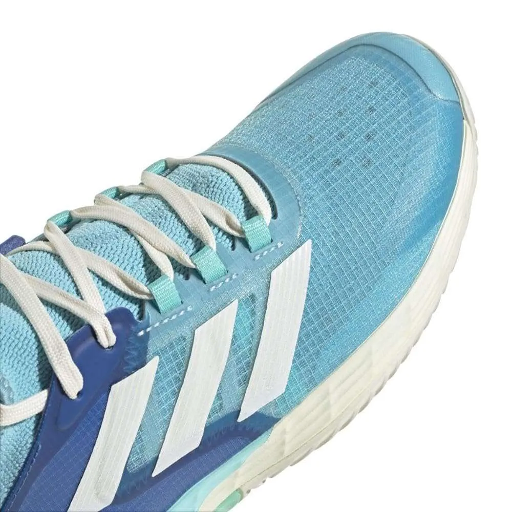 Men's Adizero Ubersonic 4.1 Tennis Shoe (Light Aqua/Off White/Flash Aqua)