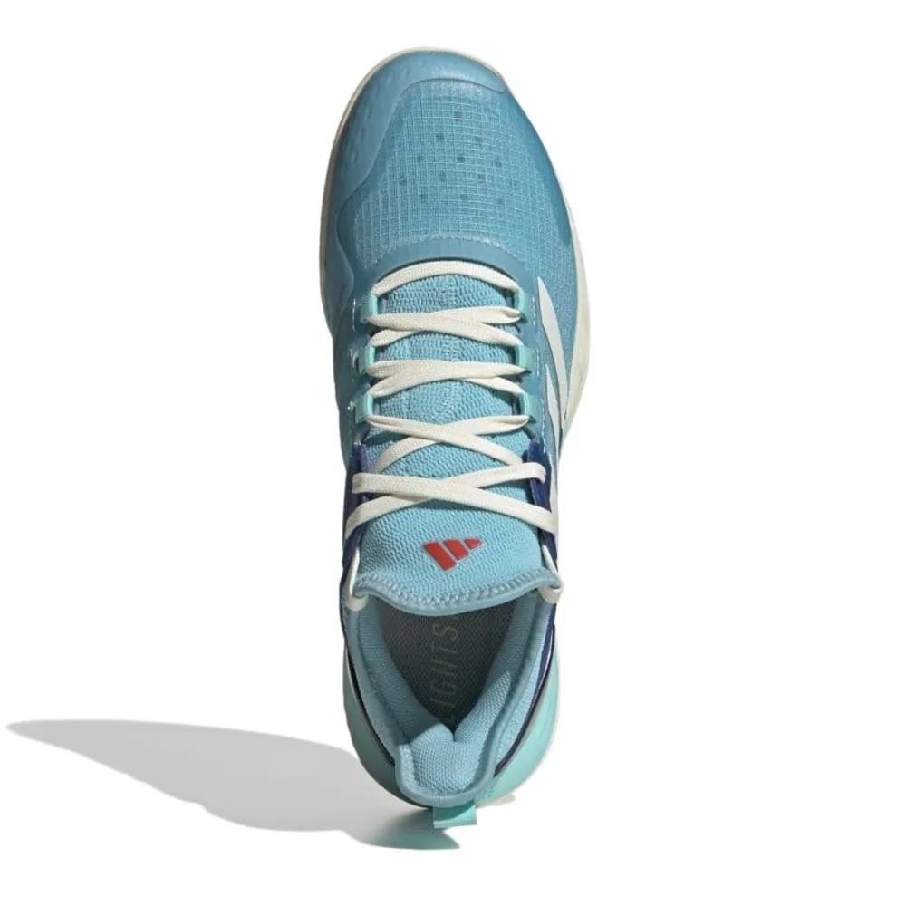 Men's Adizero Ubersonic 4.1 Tennis Shoe (Light Aqua/Off White/Flash Aqua)