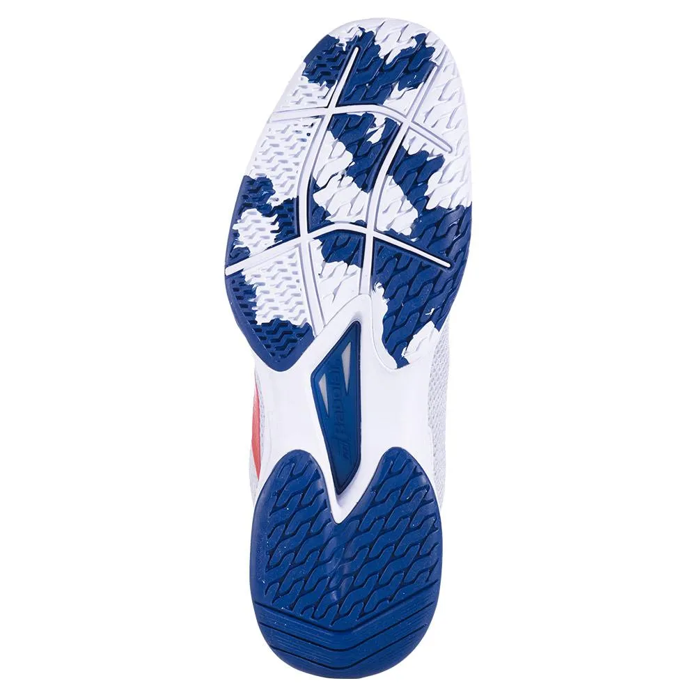 Men's Jet Tere All Court Tennis Shoes White and Estate Blue