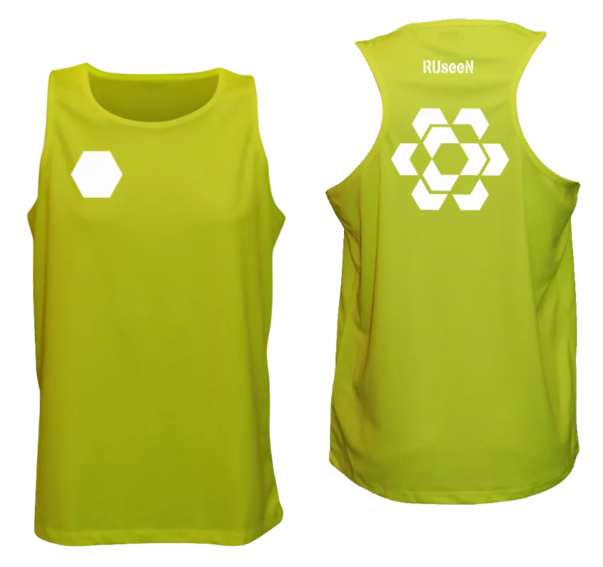 Men's Reflective Tank - Fractured Hexagon