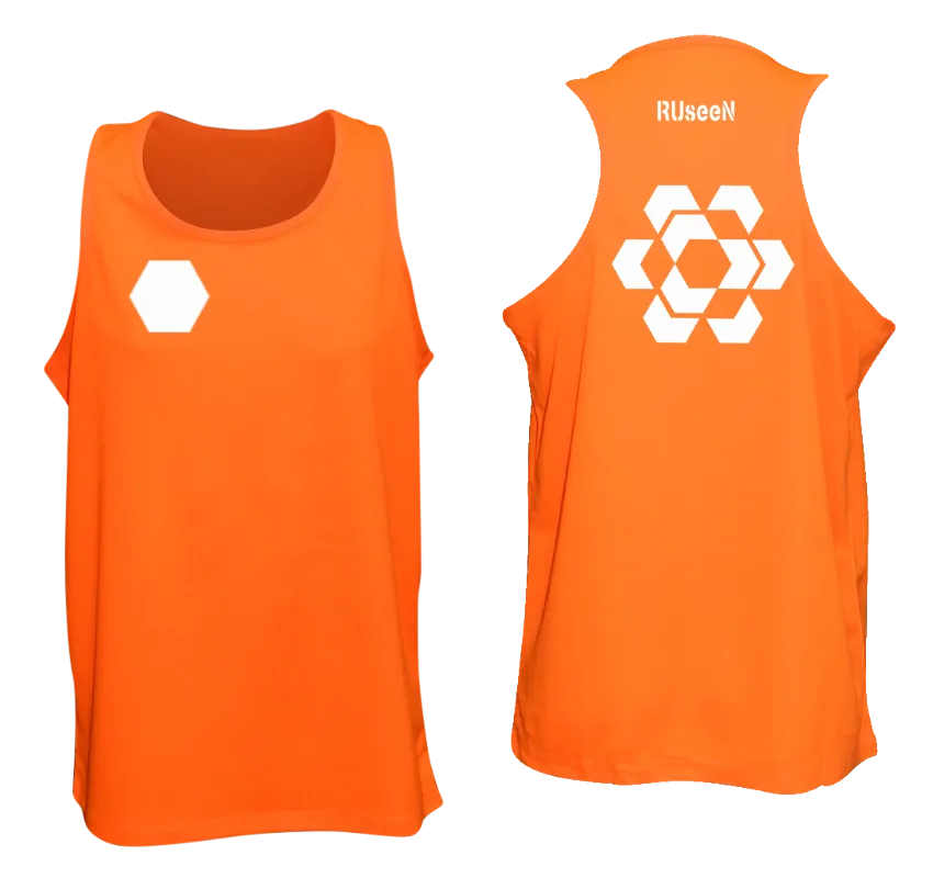 Men's Reflective Tank - Fractured Hexagon