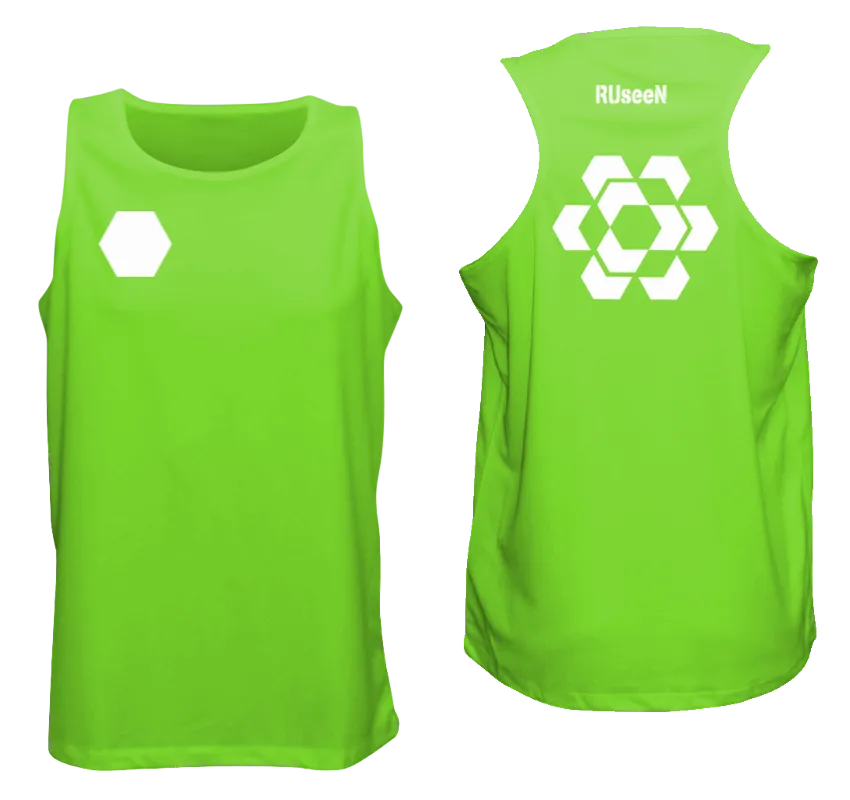 Men's Reflective Tank - Fractured Hexagon