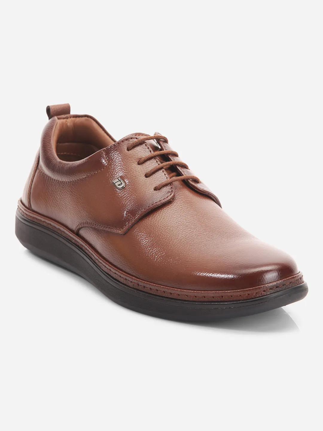 Men's Tan Round Toe Lace Up Semi Formal (ID2226)