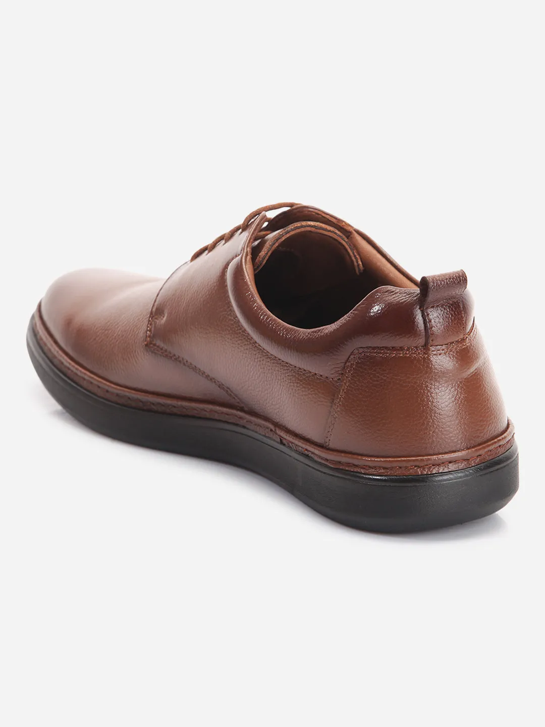 Men's Tan Round Toe Lace Up Semi Formal (ID2226)