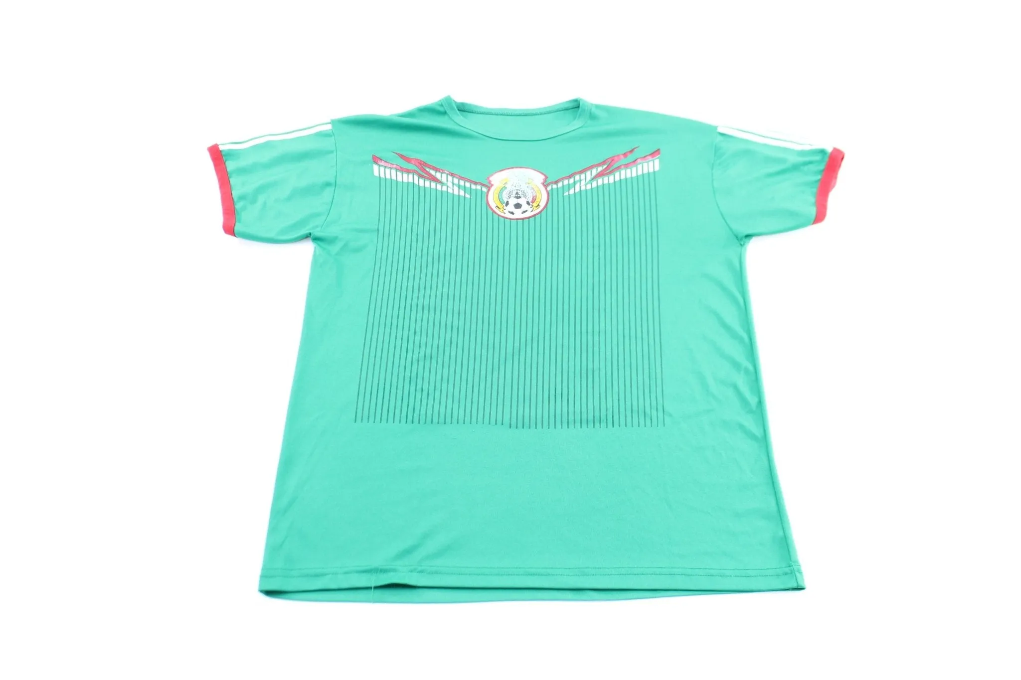 Mexico Green, Red, & White Striped Soccer Jersey